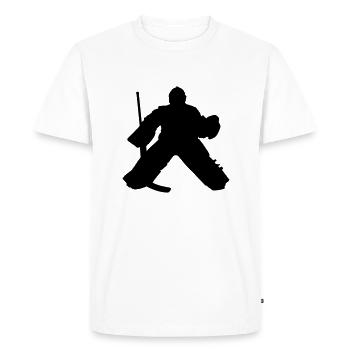 hockey sur glace gardien de but - T-shirt Premium bio Homme - blanc - Devant - Nico (187cm)