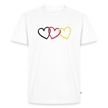 deutschland_herzen__love__f3 - T-shirt Premium bio Homme - blanc - Devant - Nico (187cm)