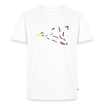 Duck - Men's Premium Organic T-Shirt - white - Front - Nico (187cm)