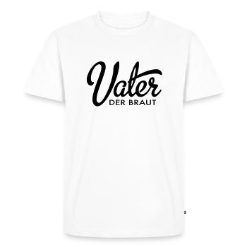 Père de la mariée - T-shirt Premium bio Homme - blanc - Devant - Nico (187cm)