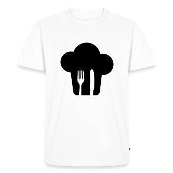 Toque couverts - T-shirt Premium bio Homme - blanc - Devant - Nico (187cm)