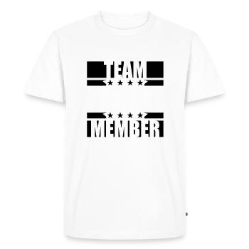 member team crew amis fête membre - T-shirt Premium bio Homme - blanc - Devant - Nico (187cm)