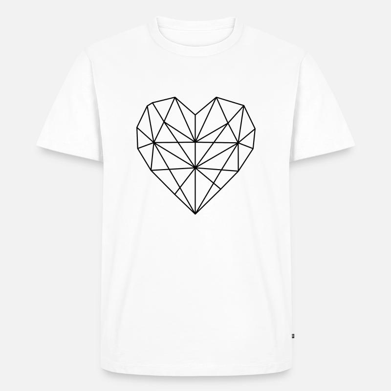 cœur - T-shirt Premium bio Homme - blanc