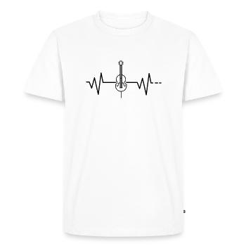 Contrebasse violoncelle, contrebasse, instrument à cordes - T-shirt Premium bio Homme - blanc - Devant - Nico (187cm)
