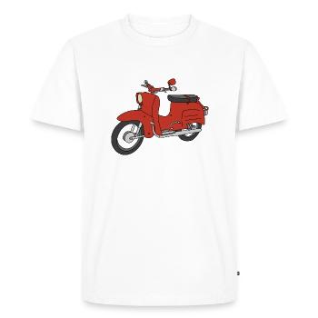 Hirondelle (Ibizarot) - T-shirt Premium bio Homme - blanc - Devant - Nico (187cm)