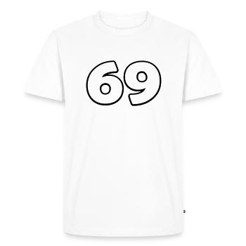 69 - T-shirt Premium bio Homme - blanc - Devant - Nico (187cm)