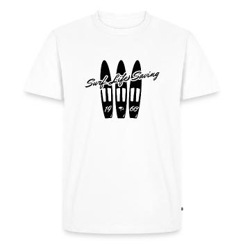Surf Life Saving - T-shirt Premium bio Homme - blanc - Devant - Nico (187cm)