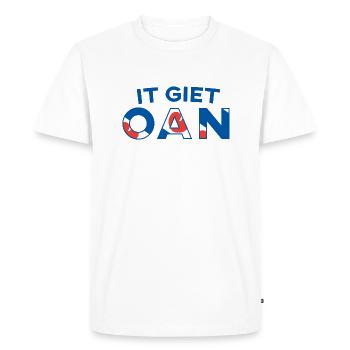 It Cast Oan - Men's Premium Organic T-Shirt - white - Front - Nico (187cm)