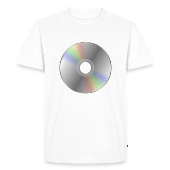 Retro DVD / CD nostalgia - Men's Premium Organic T-Shirt - white - Front - Nico (187cm)