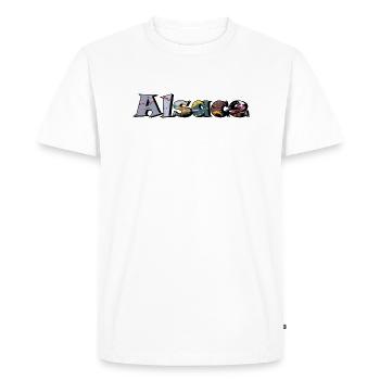 Alsace Street - T-shirt Premium bio Homme - blanc - Devant - Nico (187cm)