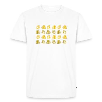 Roi des lions - T-shirt Premium bio Homme - blanc - Devant - Nico (187cm)