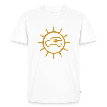 e-auto, e-mobilität,voiture électrique, zoe, EV-driver, - T-shirt Premium bio Homme - blanc - Devant - Nico (187cm)