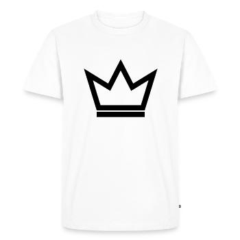Couronne princesse roi reine symbole vecteur - T-shirt Premium bio Homme - blanc - Devant - Nico (187cm)