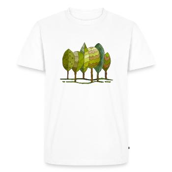 Arbre - T-shirt Premium bio Homme - blanc - Devant - Nico (187cm)