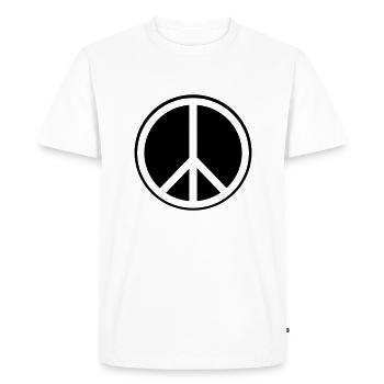 Peace Symbol - Men's Premium Organic T-Shirt - white - Front - Nico (187cm)