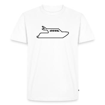 Canot automobile - T-shirt Premium bio Homme - blanc - Devant - Nico (187cm)
