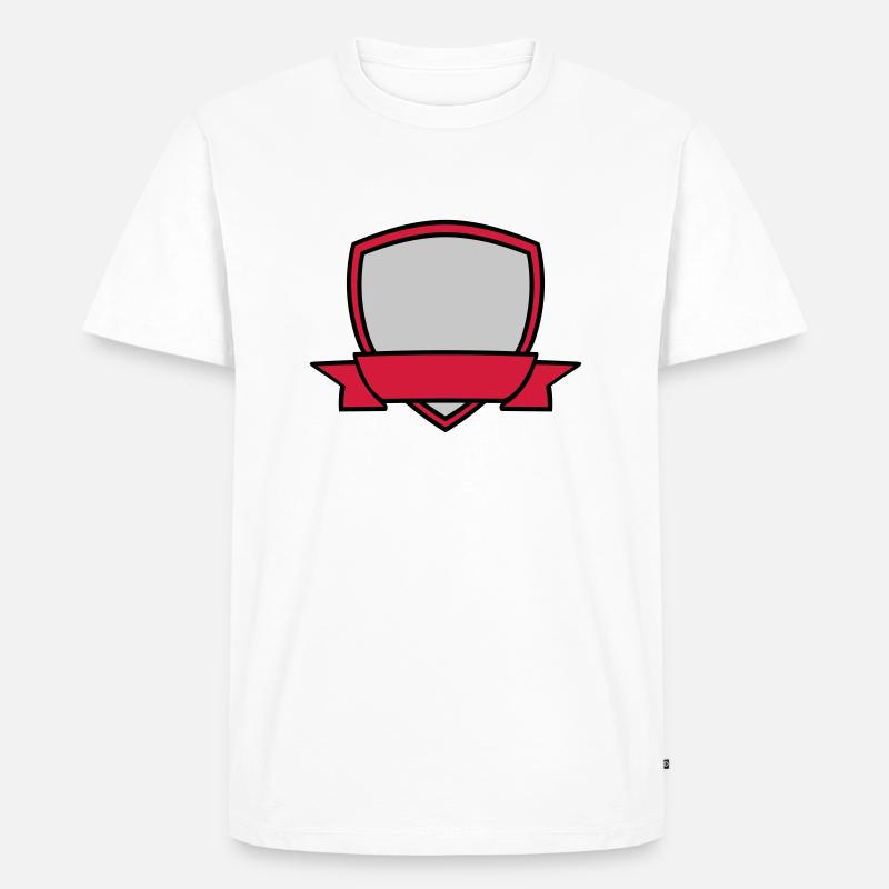 Shield Banner Empty - Men's Premium Organic T-Shirt - white
