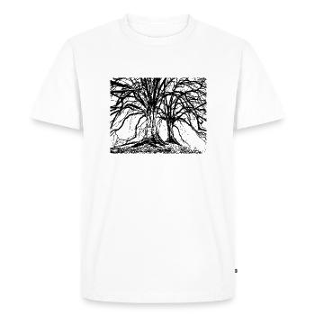 Arbres - T-shirt Premium bio Homme - blanc - Devant - Nico (187cm)