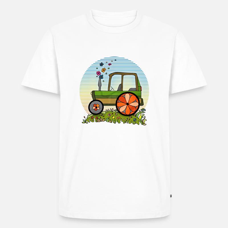 Traktor - Männer Premium Bio T-Shirt - Weiß