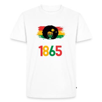 JUNETEENTH Célébrations de l’indépendance du 19 juin - T-shirt Premium bio Homme - blanc - Devant - Nico (187cm)