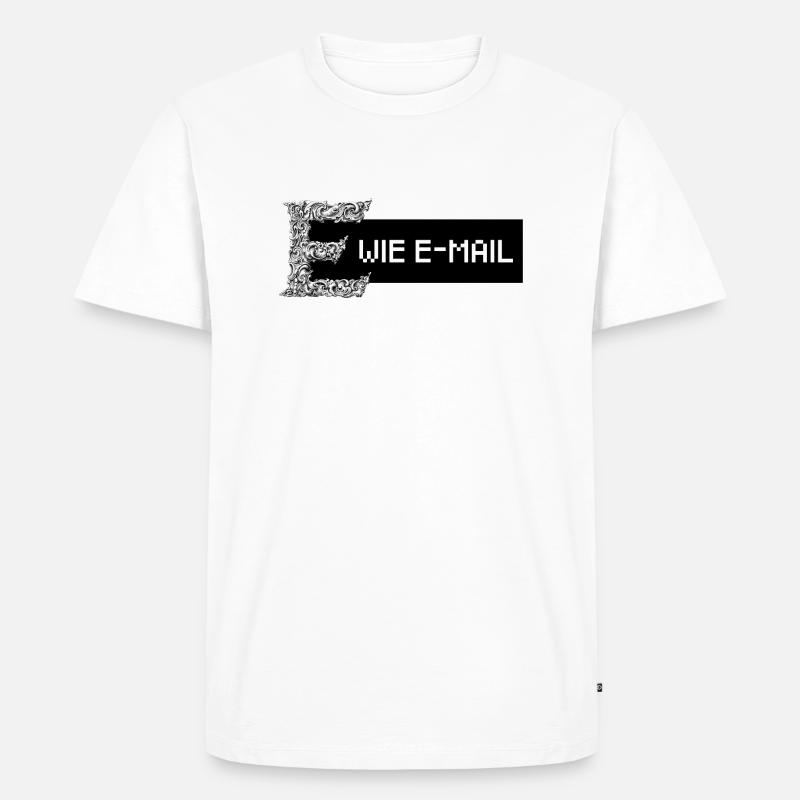 E wie E-Mail (schwarz) - Männer Premium Bio T-Shirt - Weiß