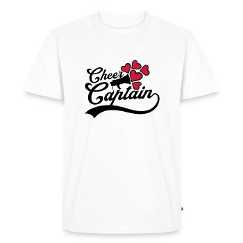 Cheer cheering On Cheer Capitaine Megafon - T-shirt Premium bio Homme - blanc - Devant - Nico (187cm)