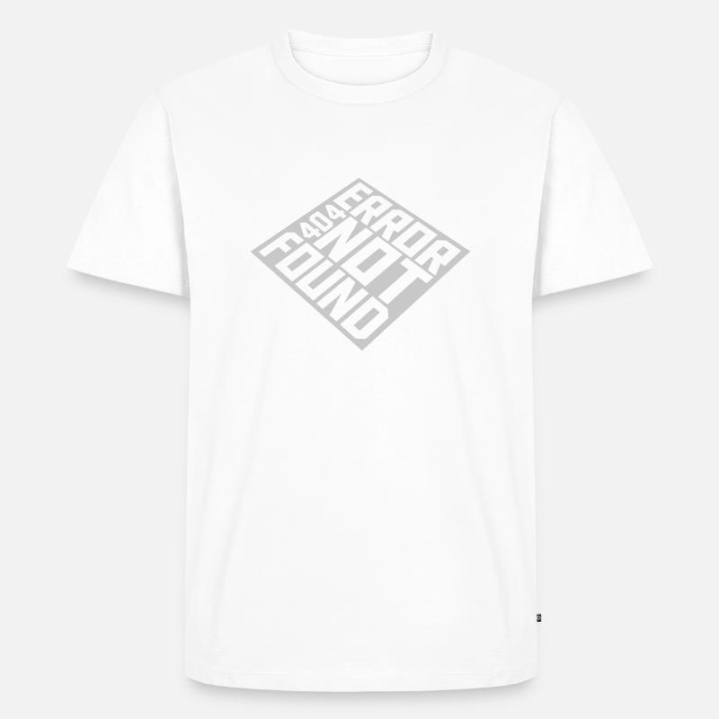 Error 404 not found - Männer Premium Bio T-Shirt - Weiß