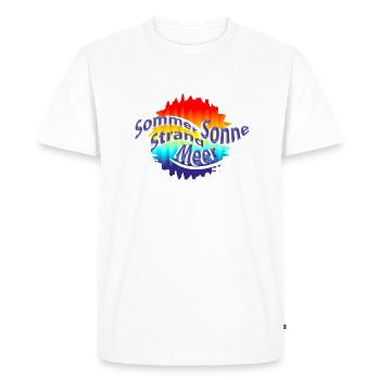 Sentiment d’été - T-shirt Premium bio Homme - blanc - Devant - Nico (187cm)