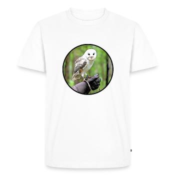 Chouette - T-shirt Premium bio Homme - blanc - Devant - Nico (187cm)