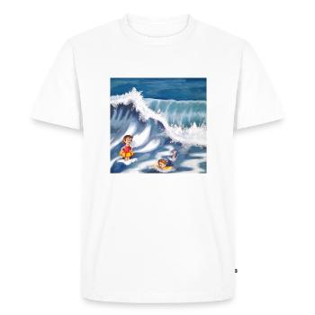 Mer et océan - T-shirt Premium bio Homme - blanc - Devant - Nico (187cm)