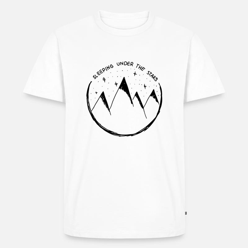 SLEEPING UNDER THE STARS - Männer Premium Bio T-Shirt - Weiß