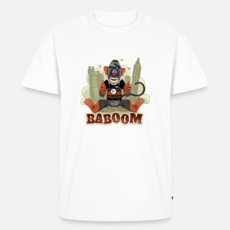 baboom Version I - Männer Premium Bio T-Shirt - Weiß