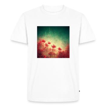 Flowers Plants Sky Geometry Universe Emboss - Men's Premium Organic T-Shirt - white - Front - Nico (187cm)