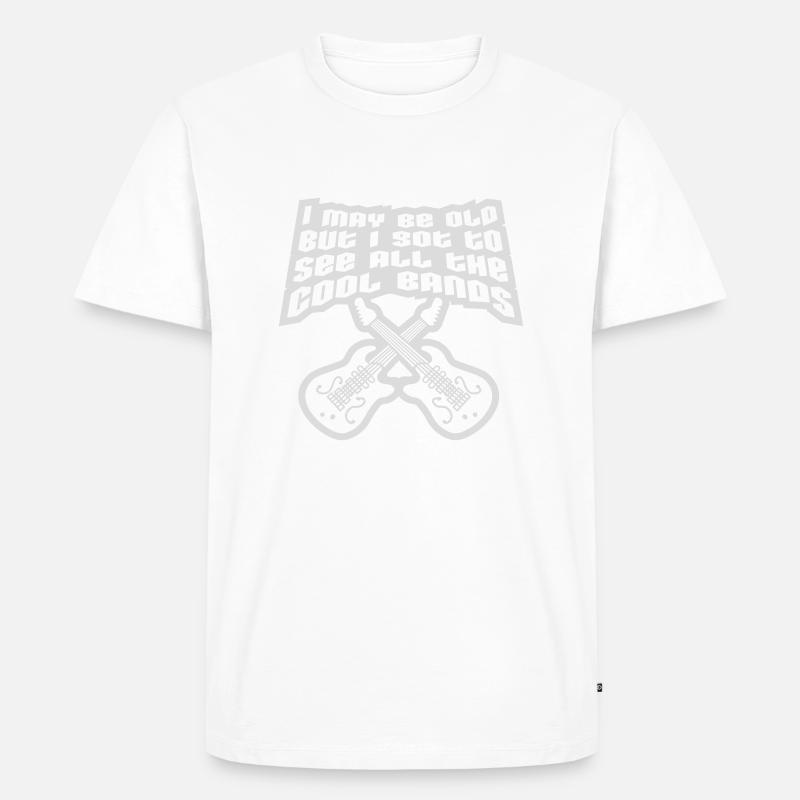 I may be old - Männer Premium Bio T-Shirt - Weiß