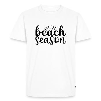 3 Saison de plage - T-shirt Premium bio Homme - blanc - Devant - Nico (187cm)