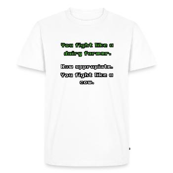 Producteur laitier 3 - T-shirt Premium bio Homme - blanc - Devant - Nico (187cm)