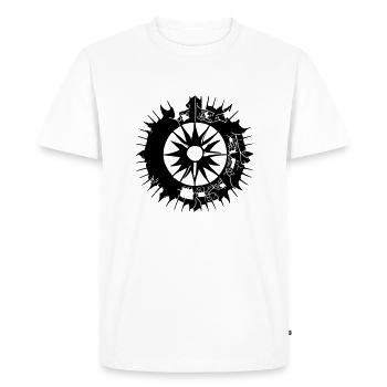 Soleil Lune Mosaïque Astrologie Symbole Vecteur 2 - T-shirt Premium bio Homme - blanc - Devant - Nico (187cm)