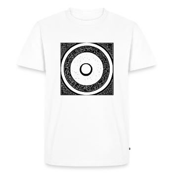 Soleil Lune Mosaïque Astrologie symbole mystique 8 - T-shirt Premium bio Homme - blanc - Devant - Nico (187cm)