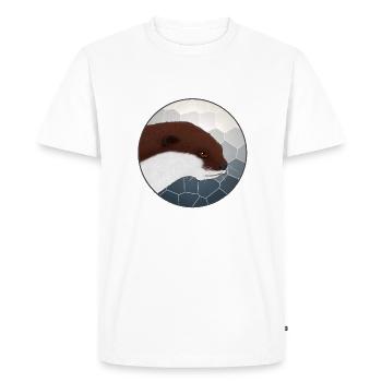 Loutre - T-shirt Premium bio Homme - blanc - Devant - Nico (187cm)