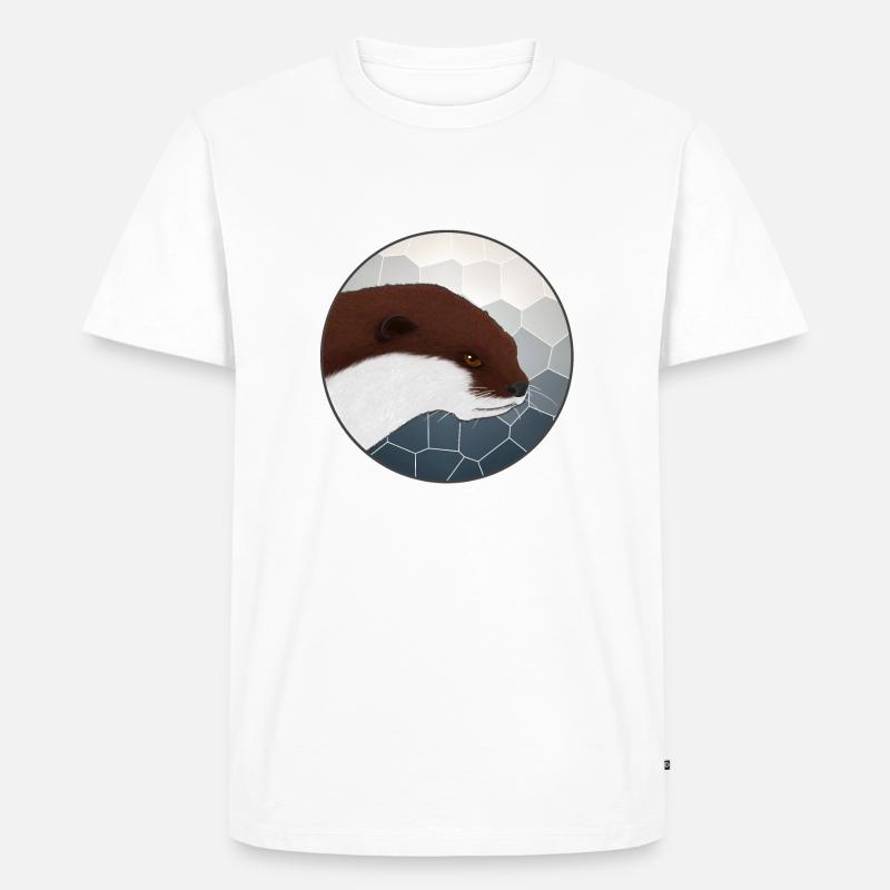Otter - Männer Premium Bio T-Shirt - Weiß