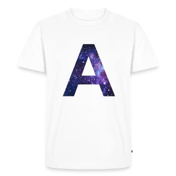 Galaxy A Letter Space Milky Way Cadeau - T-shirt Premium bio Homme - blanc - Devant - Nico (187cm)