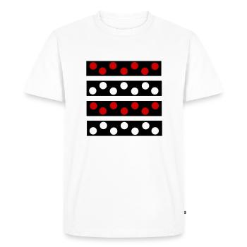 Polka Dots - Men's Premium Organic T-Shirt - white - Front - Nico (187cm)