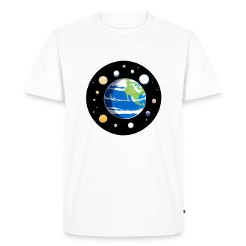 Cute Cartoon Depiction of Planet Earth 7 - Men's Premium Organic T-Shirt - white - Front - Nico (187cm)