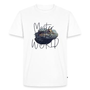 Maître - T-shirt Premium bio Homme - blanc - Devant - Nico (187cm)