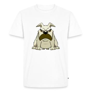 Xilo le chien grognon - T-shirt Premium bio Homme - blanc - Devant - Nico (187cm)