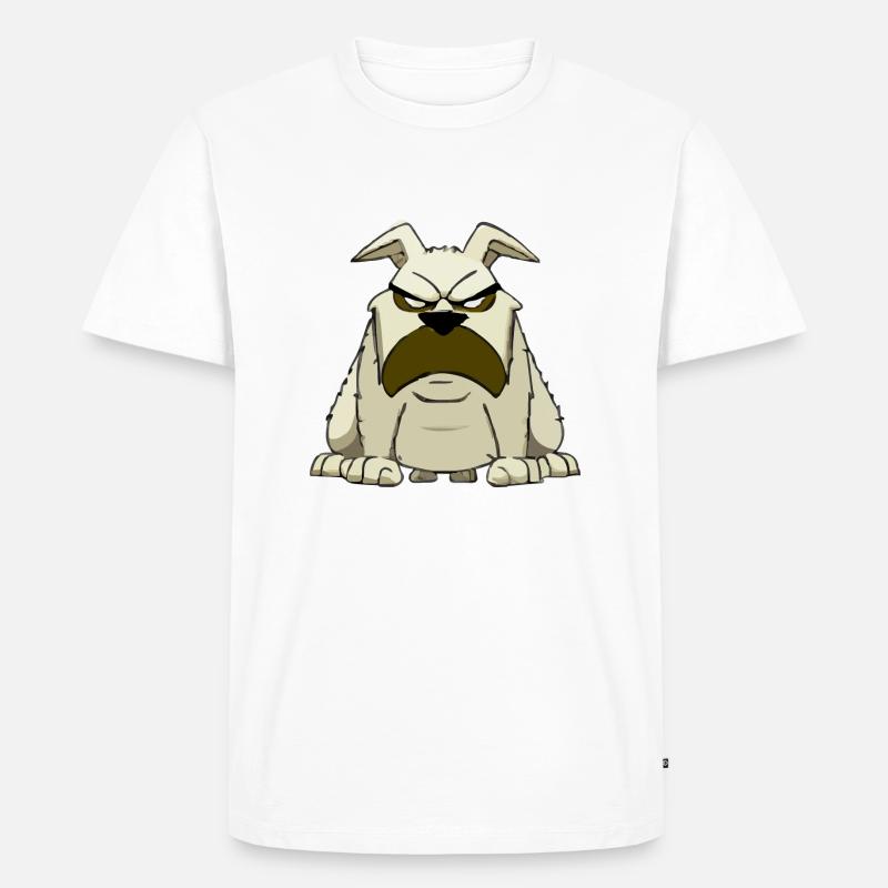 Xilo le chien grognon - T-shirt Premium bio Homme - blanc