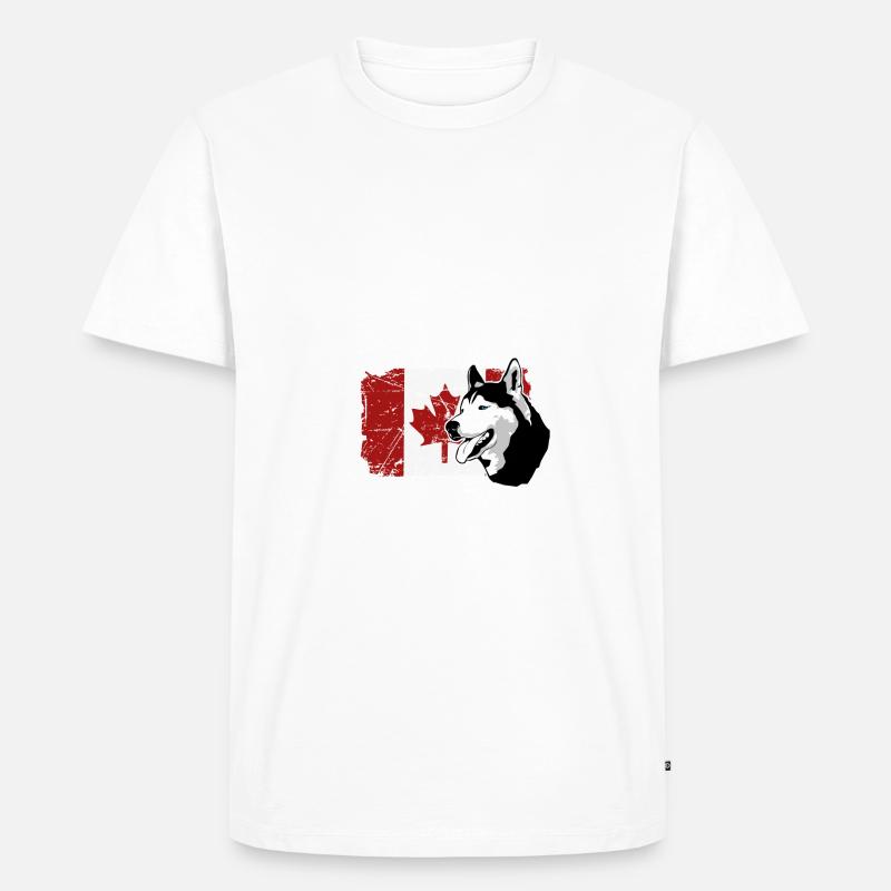 Maple Leaf - Huskies - Canada - T-shirt Premium bio Homme - blanc