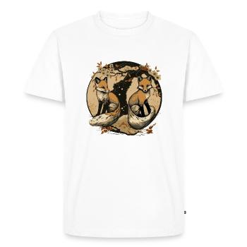 fox 4 - T-shirt Premium bio Homme - blanc - Devant - Nico (187cm)