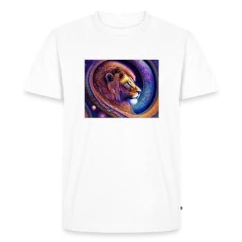 Lion - T-shirt Premium bio Homme - blanc - Devant - Nico (187cm)