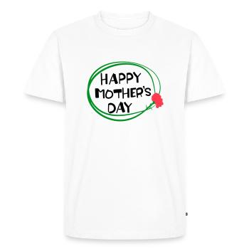 Happy Mother's Day lettering 3 - Men's Premium Organic T-Shirt - white - Front - Nico (187cm)